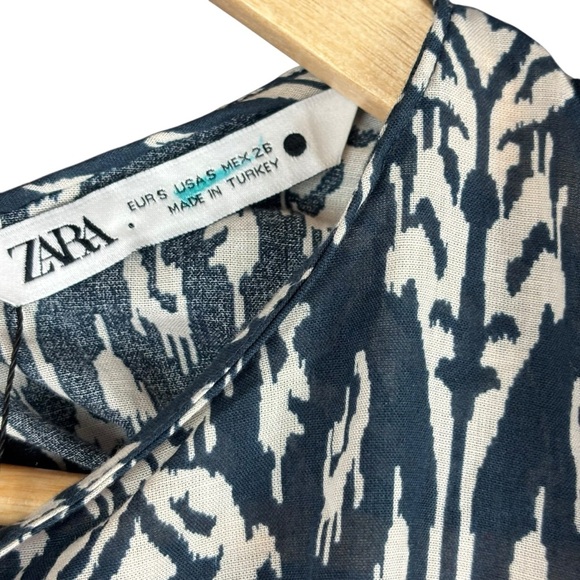 Zara “The Ava Top” Ikat Print Sleeveless Blouse – Sz S (NWT) - Picture 6 of 14